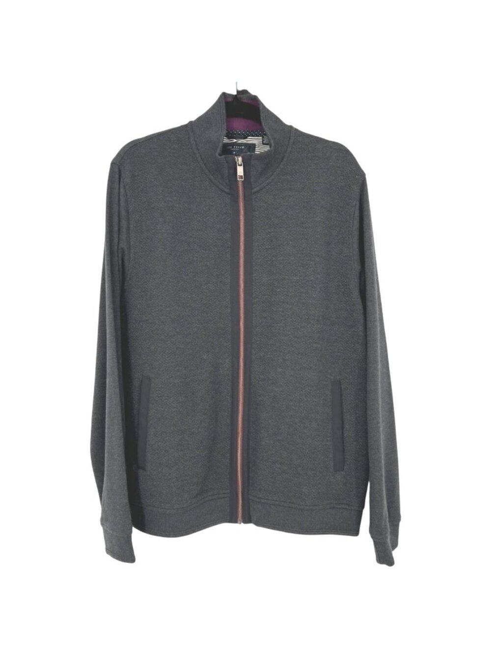 Ted Baker London Mens Multy Full Zip Jacket Gray Refined Athleisure Size XL
